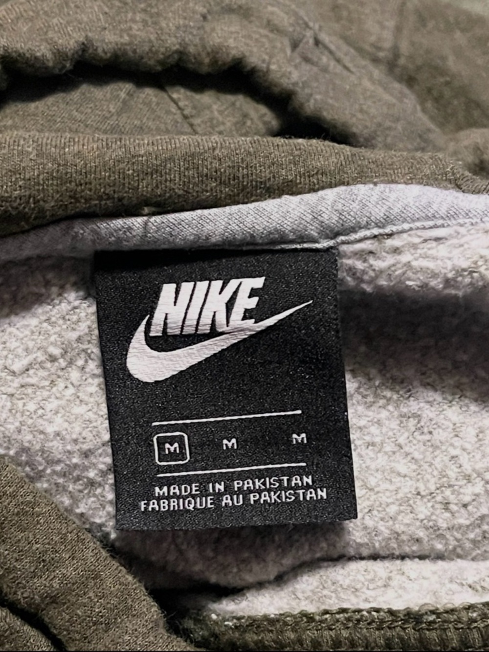 Nike Men's Olive Green  Hoodie Sweatshirt